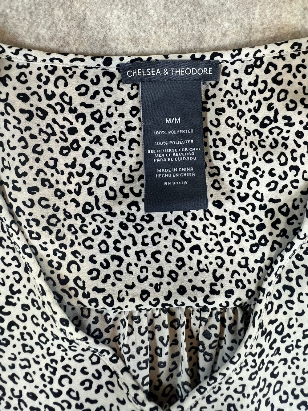 ✨🖤Chelsea & Theodore Size M Leopard Print Layered High Low Tunic Blouse✨🖤 - Picture 4 of 11